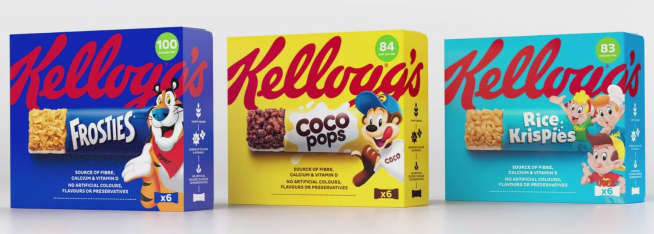 Bao bì mới của Kellogg's đã tận dụng sức mạnh của thương hiệu Kellogg's nhằm ghi dấu ấn về thương hiệu master.