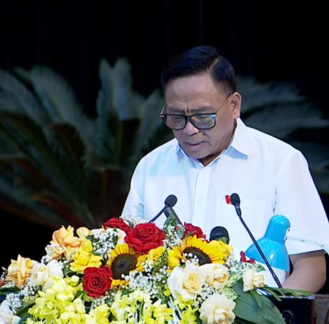 Ông Cao Tiến Đoan, Chủ tịch Hiệp hội doanh nghiệp tỉnh Thanh Hoá phát biểu tại kỳ họp thứ 14, HĐND tỉnh Thanh Hoá khoá 18