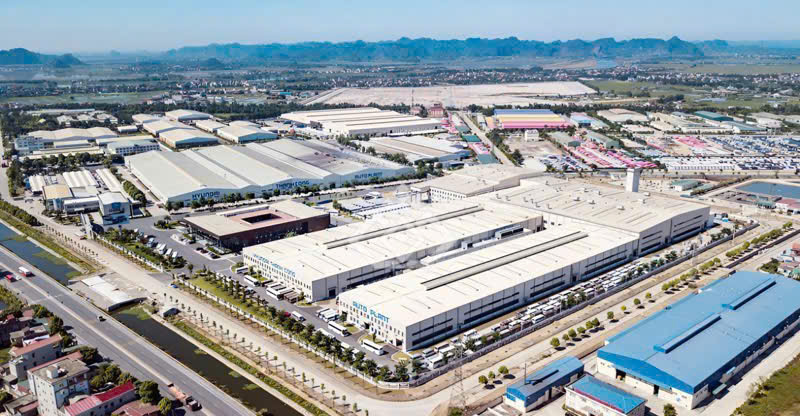 Ninh Bình đặt mục tiêu cải thiện môi trường đầu tư, nâng cao điều hành kinh tế, phát triển bền vững vì lợi ích doanh nghiệp và người dân. (Ảnh: KCN Gián Khẩu, Ninh Bình)