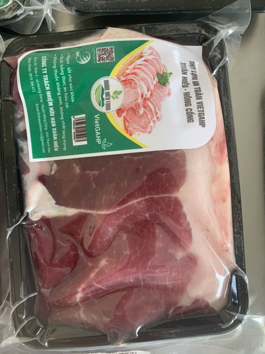 Sản phẩm Thịt lợn an toàn Xuân Hiếu đạt chuẩn OCOP 3 sao Của Công ty TNHH Xuân Hiếu