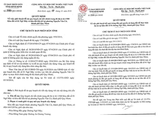 Một phần pháp lý liên quan đến dự án CADIA Quy Nhon.