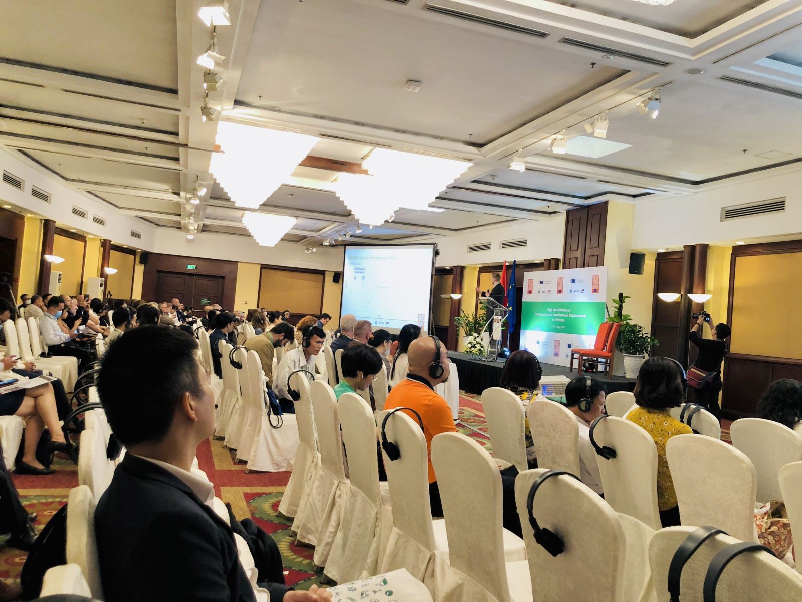 Diễn đàn Doanh nghiệp Nông sản Việt Nam - EU được tổ chức sáng ngày 11/7 tại Hà Nội. Ảnh: TT