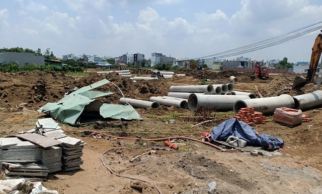 Dự án Grand Park City đang thi công cơ sở hạ tầng. 