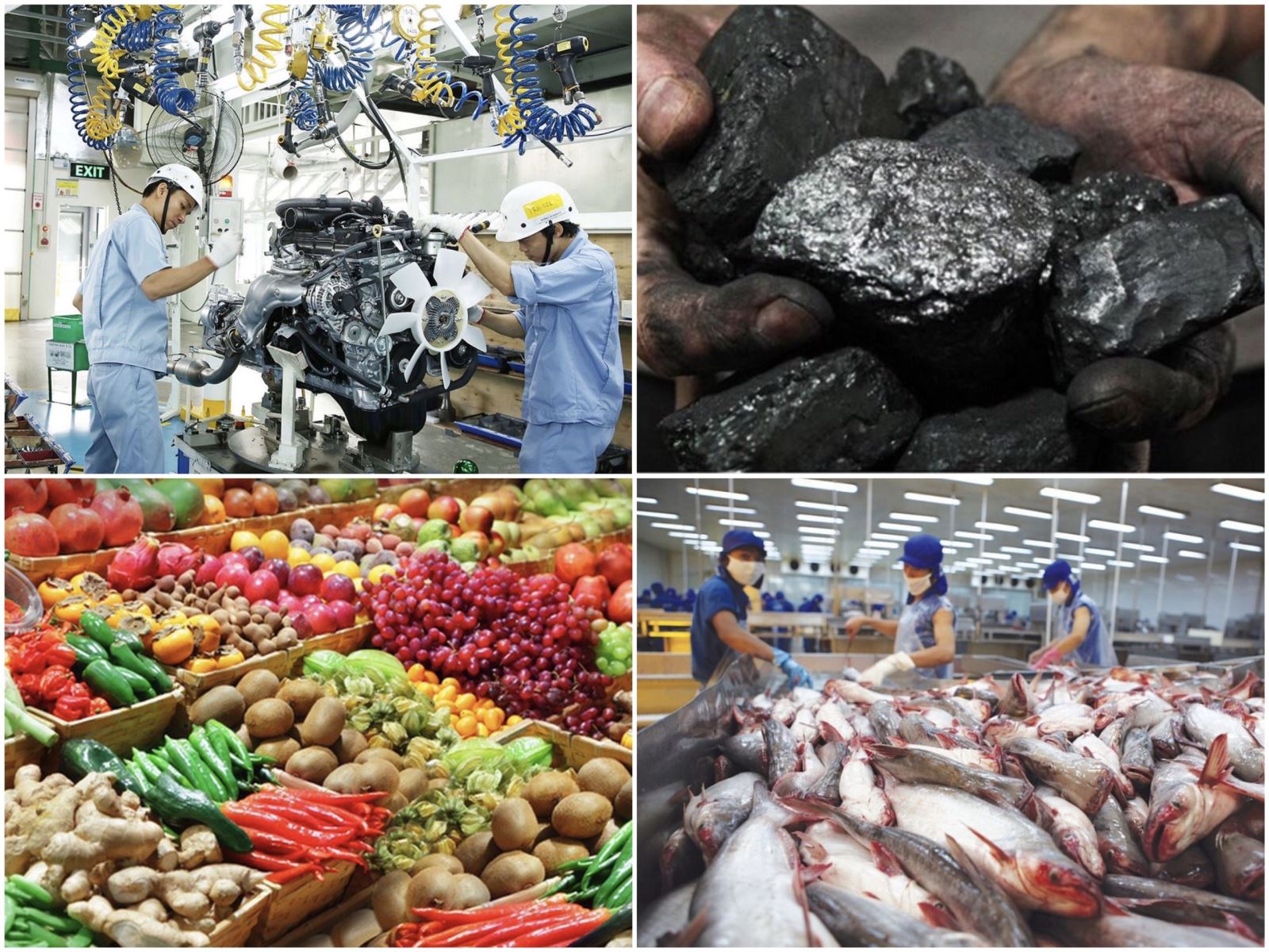 Xuất khẩu tăng đều ở các nhóm: nhiên liệu và khoáng sản; nhóm nông sản, thủy sản; công nghiệp chế biến chế tạo. Ảnh minh hoạ