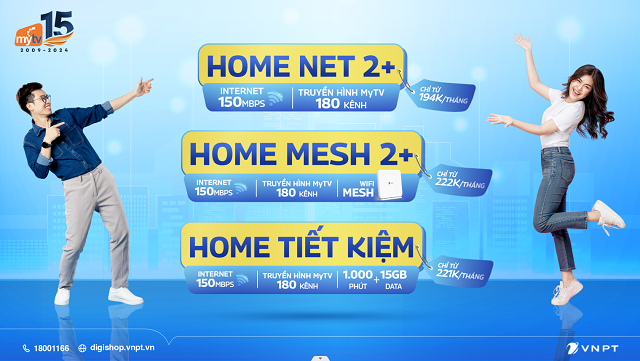 Đăng ký một trong các gói dịch vụ của VNPT từ nay đến 30/9/2024 để tham gia khuyến mại