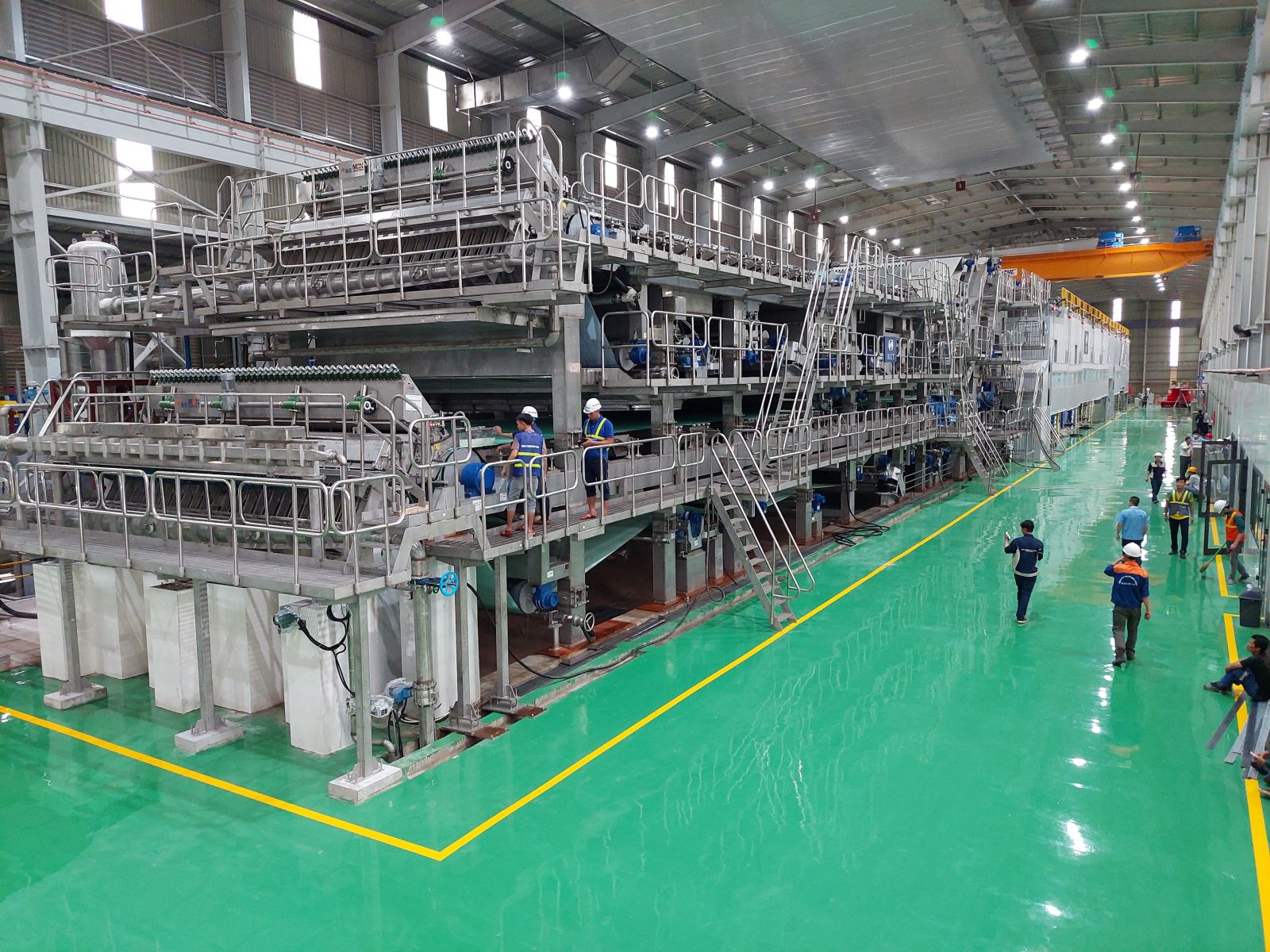 Công trình lắp máy xeo sản xuất giấy tại công ty Miza Thanh Hoá