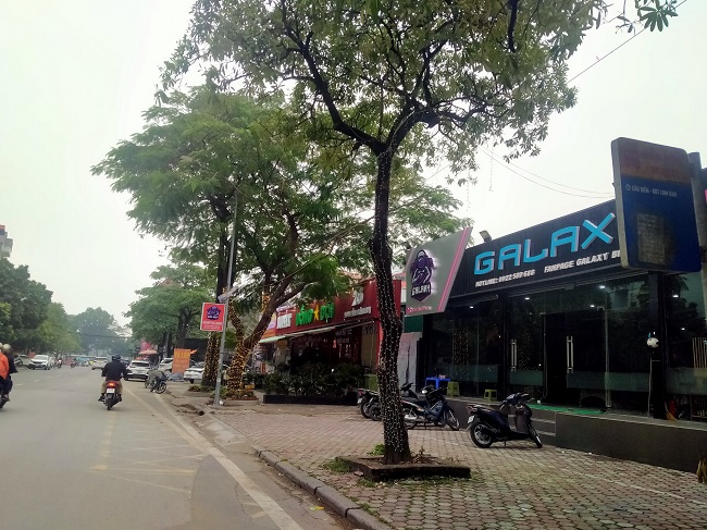 Dọc tuyến đường Nguyễn Cảnh Dị xuất hiện một số công trình xây dựng với quy mô lớn như nhà hàng Buffet Đồng Đội, Galaxy BilliArds Club, A3 BilliArds Center và các cơ sở kinh doanh kho xưởng, bãi xe,… các phương tiện lấn chiếm vỉa hè, lòng đường,…