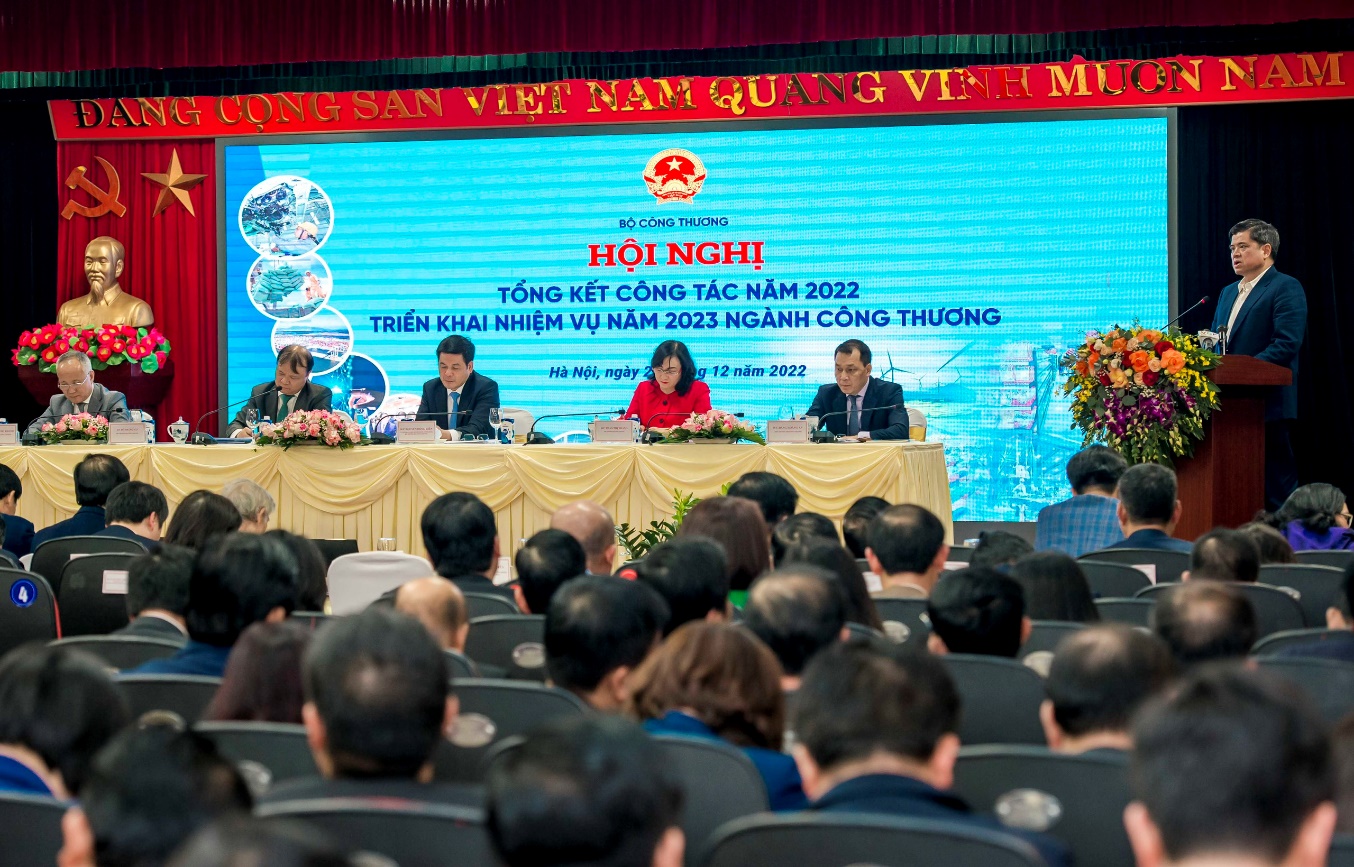 Toàn cảnh sự kiện tổng kế ngành Công Thương năm 2022.