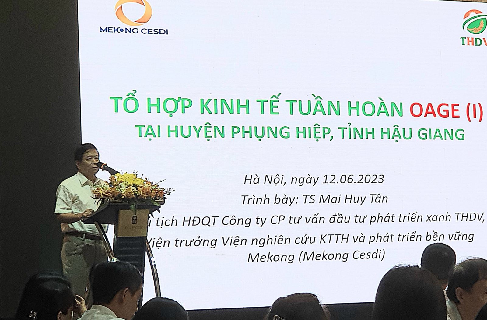 Ông Mai Huy Tân, Viện trưởng viện nghiên cứu kinh tế tuần hoàn và phát triển bền vững Mekong