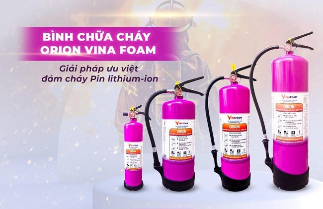 Các mẫu Bình chữa cháy của Công ty TNHH Vina Foam Việt Nam