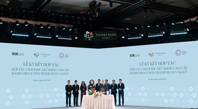 BIM Land và PMC hợp tác nhằm phát triển trung tâm chăm sóc sức khỏe tại Thanh Xuan Valley, hoàn thiện hệ sinh thái sống khỏe chủ động và đẳng cấp. Ảnh: BIM Land