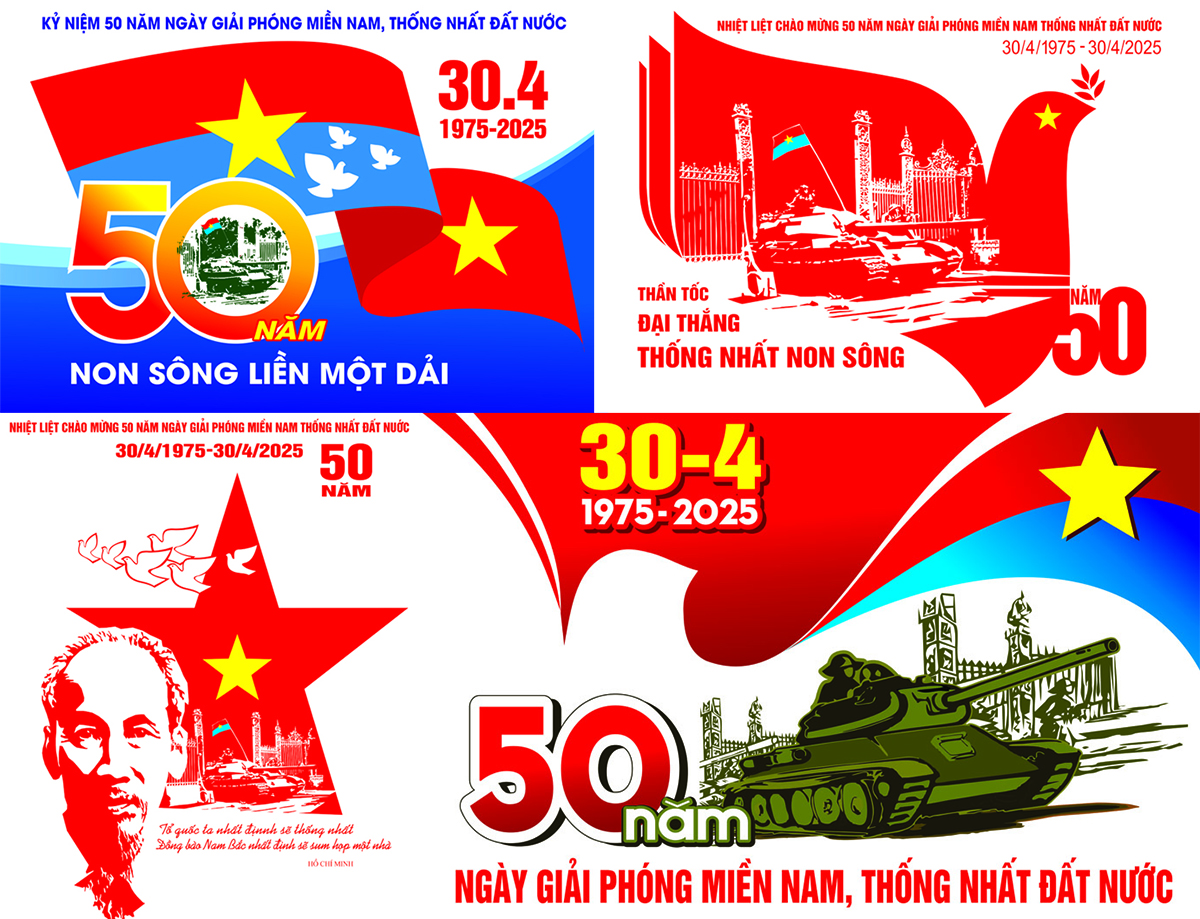 Các cơ quan, đơn vị, địa phương tăng cường tuyên truyền trên internet, mạng xã hội; tổ chức treo cờ Đảng, cờ Tổ quốc, băng rôn, pano, khẩu hiệu tuyên truyền về kỷ niệm 50 năm Ngày Giải phóng miền Nam, thống nhất đất nước (30/4/1975 - 30/4/2025).