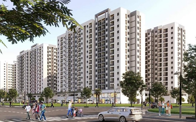 Phối cảnh khu nhà ở xã hội Tổng kho 3 Lạc Viên, quận Ngô Quyền, Tp.Hải Phòng.(ảnh minh họa)