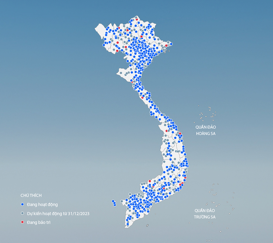 Ảnh: Hạ tầng trạm sạc của VinFast phủ khắp 63 tỉnh thành.