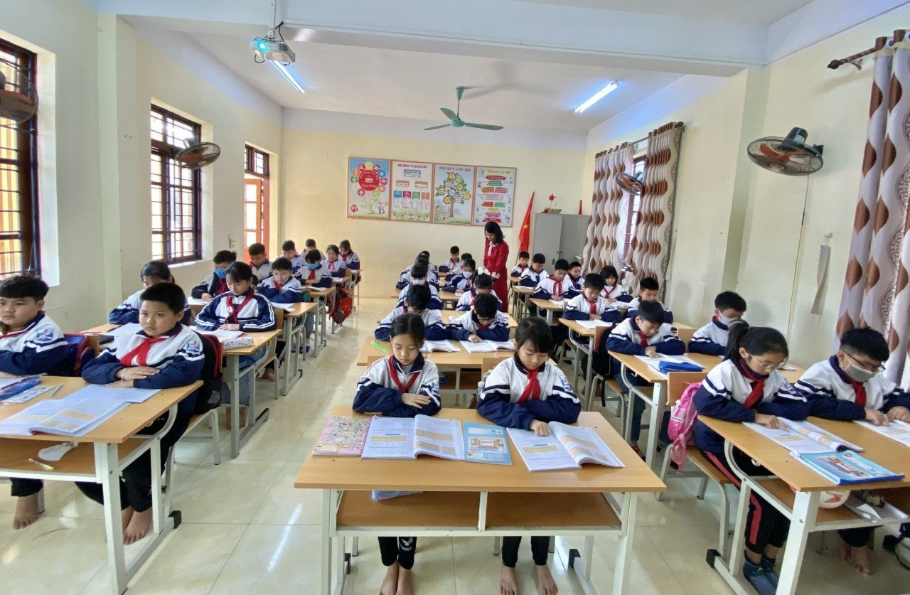 Cở sở vật chất khang trang góp phần không nhỏ vào nâng cao chất lượng giáo dục