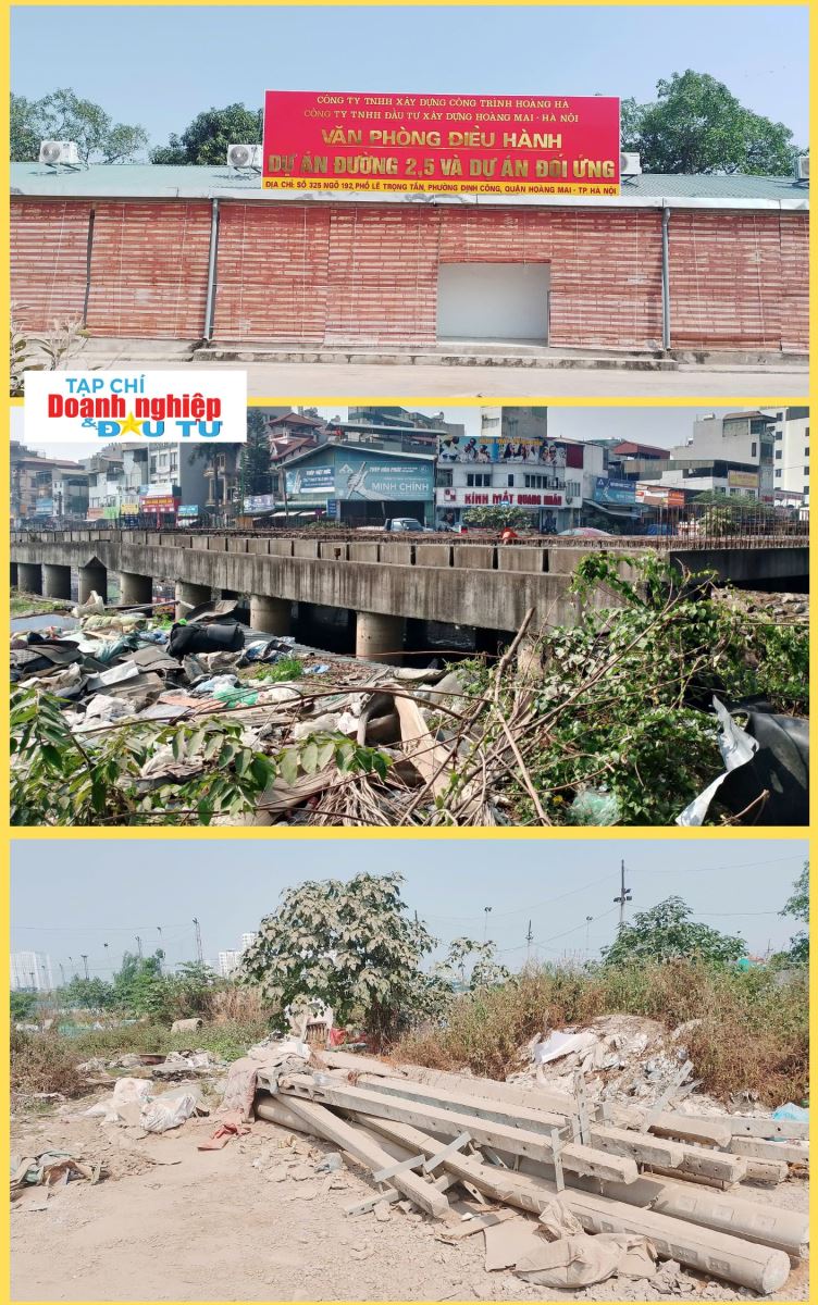 Dự án đầu tư xây dựng đường 2,5 (đoạn từ đầm Hồng đến quốc lộ 1A) do liên danh Công ty cổ phần Kinh doanh phát triển nhà và đô thị Hà Nội và Công ty TNHH Xây dựng công trình Hoàng Hà (gọi là nhà đầu tư)./Ảnh Phạm Hùng