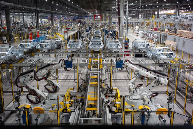 Dây chuyền sản xuất xe điện của VinFast 