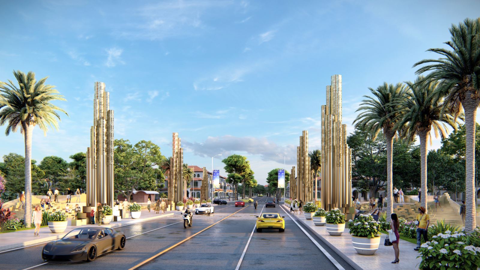 Phối cảnh cầu Kim Tiền mang bản sắc văn hóa của Hà Nam.