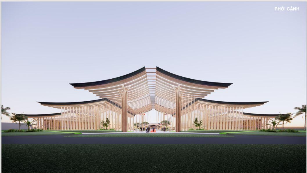 Minh họa phối cảnh Nhà ga sân bay Gia Bình.