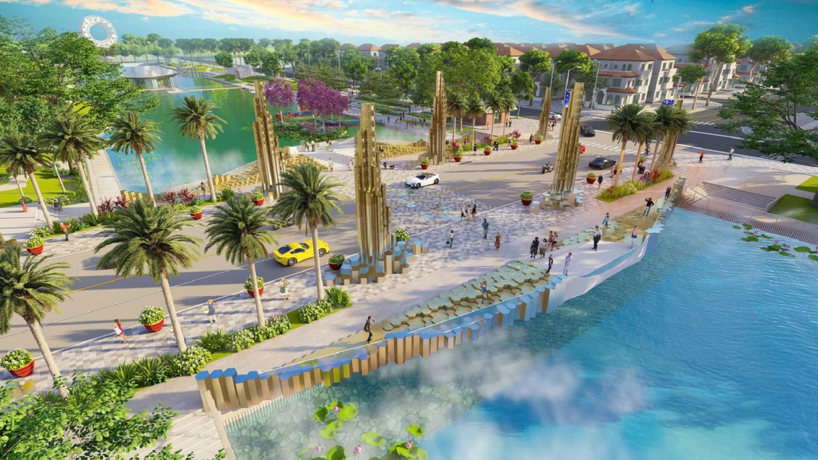 Nhiều công trình biểu tượng và tiện ích trên đại lộ lễ hội sẽ thu hút du khách và người dân.