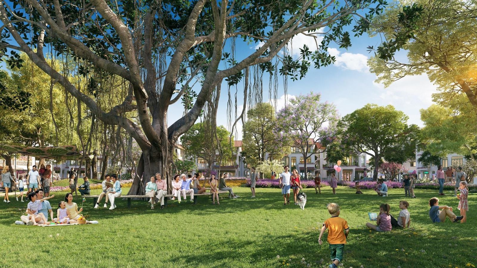 Sun Urban City Hà Nam dành nhiều diện tích cho không gian xanh.