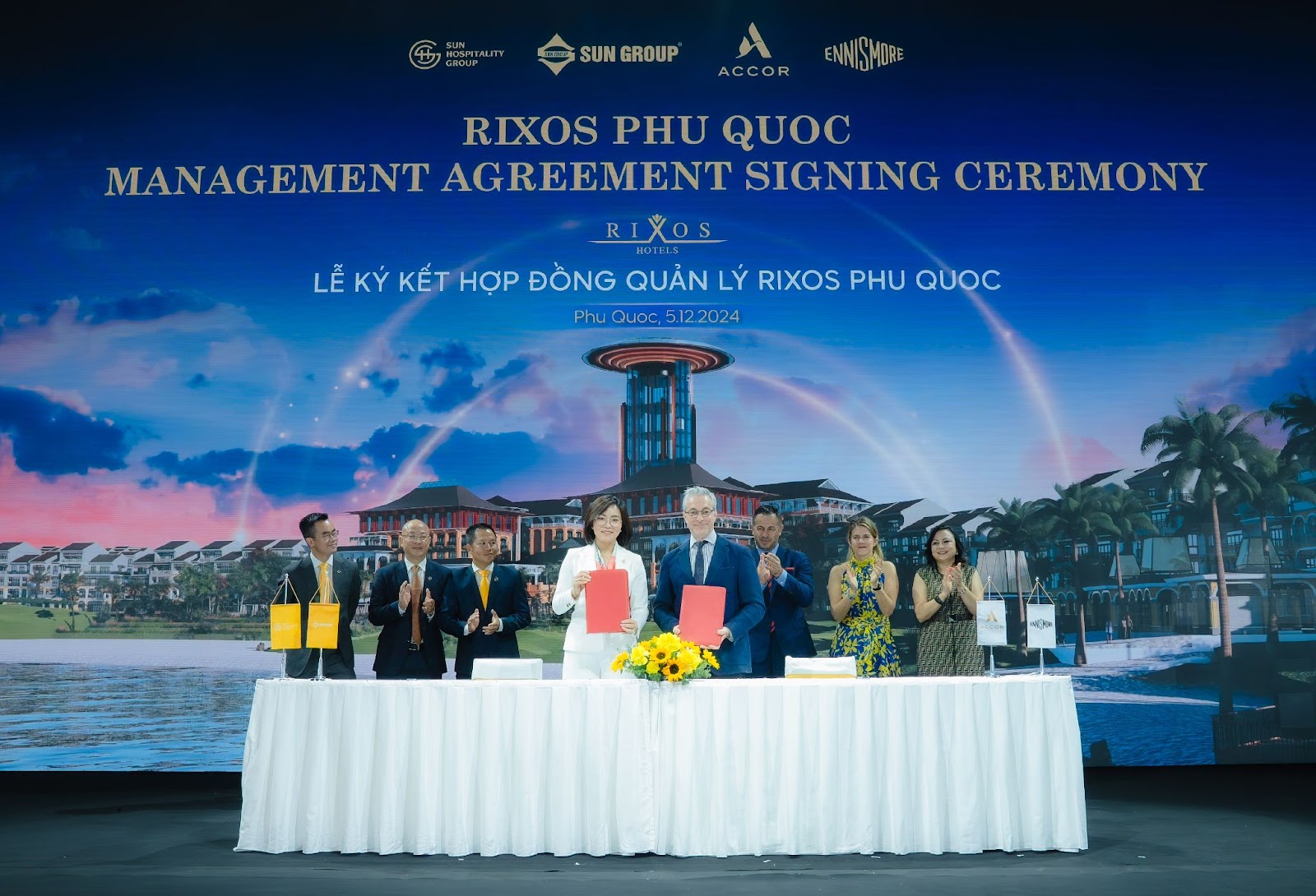 Sun Group cùng Accord & Ennismore ký kết đưa thương hiệu Rixos đến Phú Quốc.