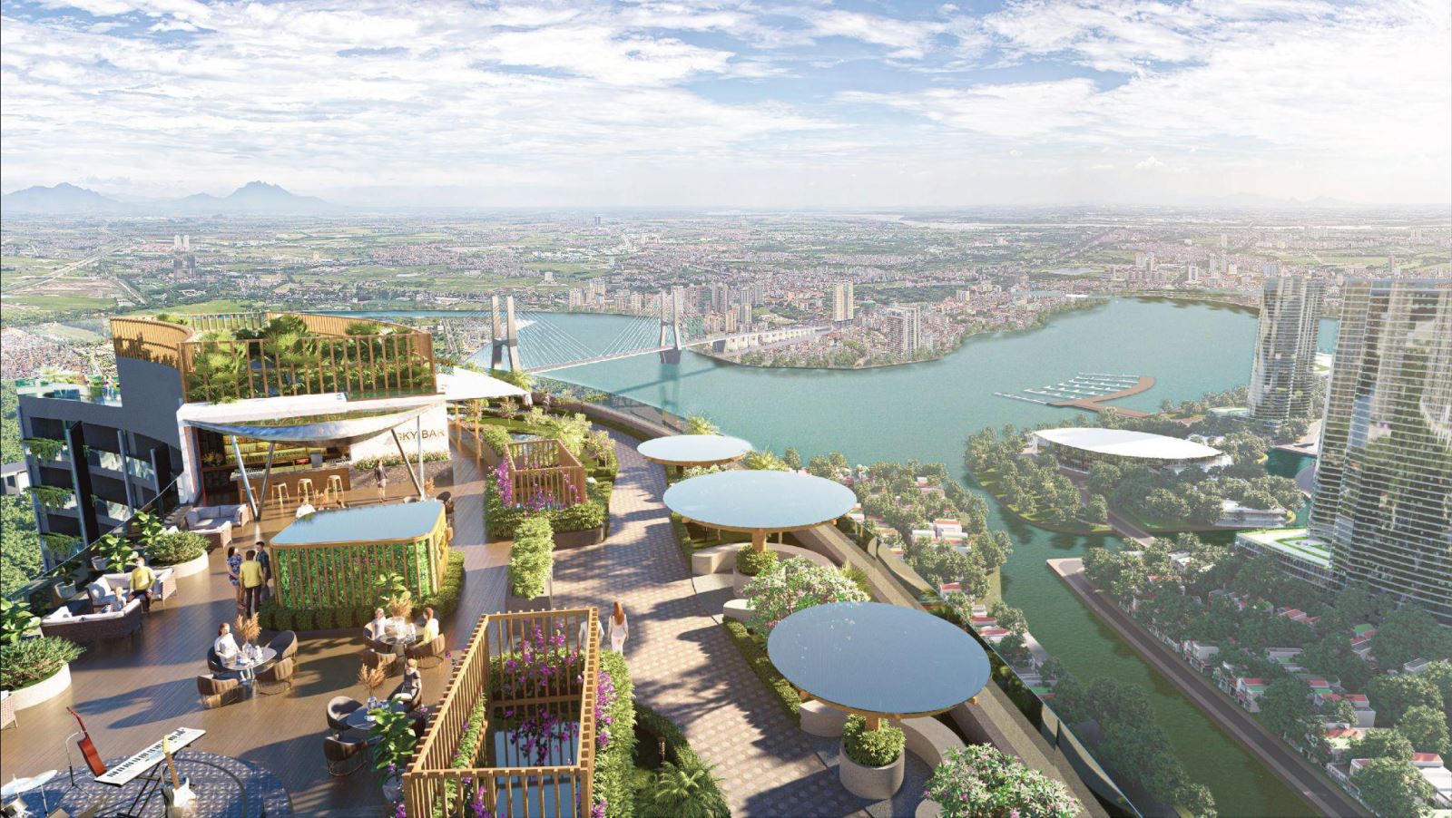 Hệ tiện ích mái đẳng cấp tại Noble Crystal Riverside.