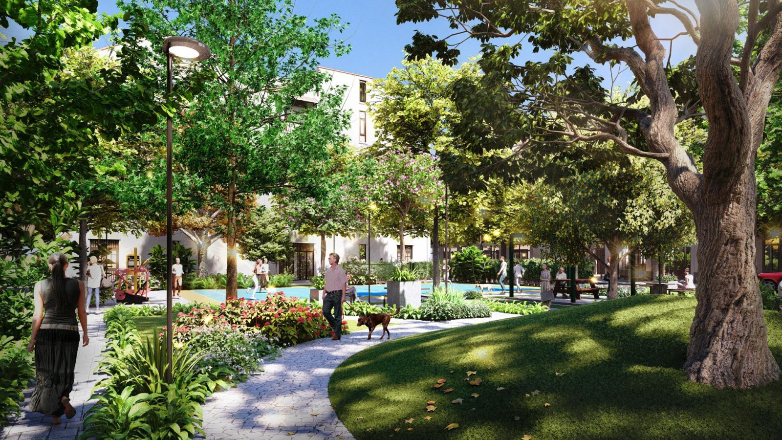 Phối cảnh khu vườn Đại Hoàng.