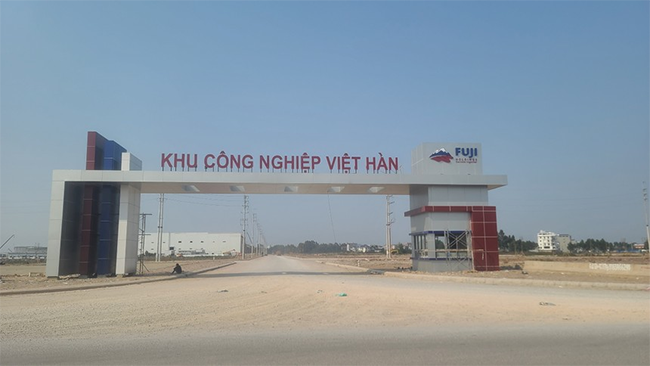 Dự án khu công nghiệp Việt Hàn cũng do Công ty TNHH Phát triển Fuji Phúc Long là nhà đầu tư. Ảnh: Minh Minh