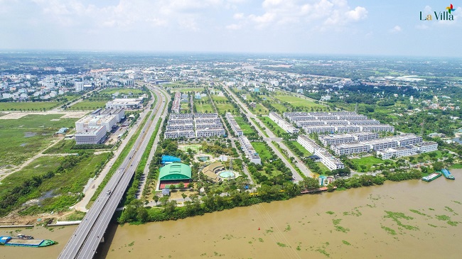 Khu đô thị La Villa Green City tọa lạc ngay mặt tiền đường Hùng Vương nối dài. Ảnh: Trần Anh Group