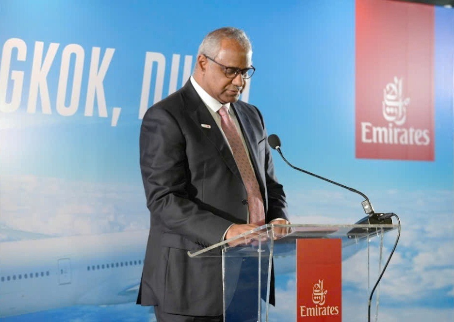 Ông Nabil Sultan, Phó Chủ tịch điều hành Phụ trách Kinh doanh Hành khách và Quản lý Quốc gia của Emirates phát biểu
