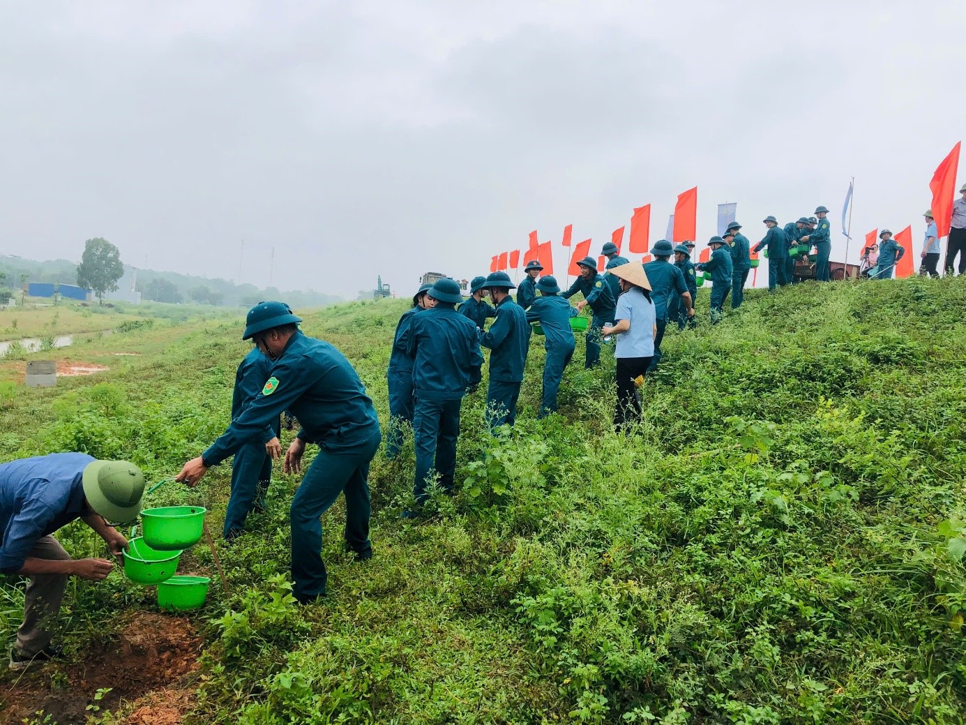 Một buổi diễn tập về phòng, chống thiên tai trên địa bàn thành phố Hà Nội.