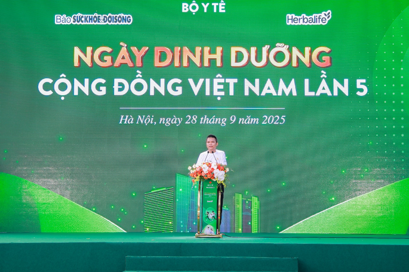 Ông Nguyễn Thành Đạt – Giám Đốc Truyền Thông Herbalife Việt Nam phát biểu tại sự kiện