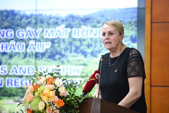 Bà Florika Fink-Hooijer nhấn mạnh EU cam kết hỗ trợ Việt Nam trong quá trình phát triển bền vững.