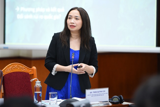 Bà Trần Quỳnh Chi phát biểu tại hội nghị.