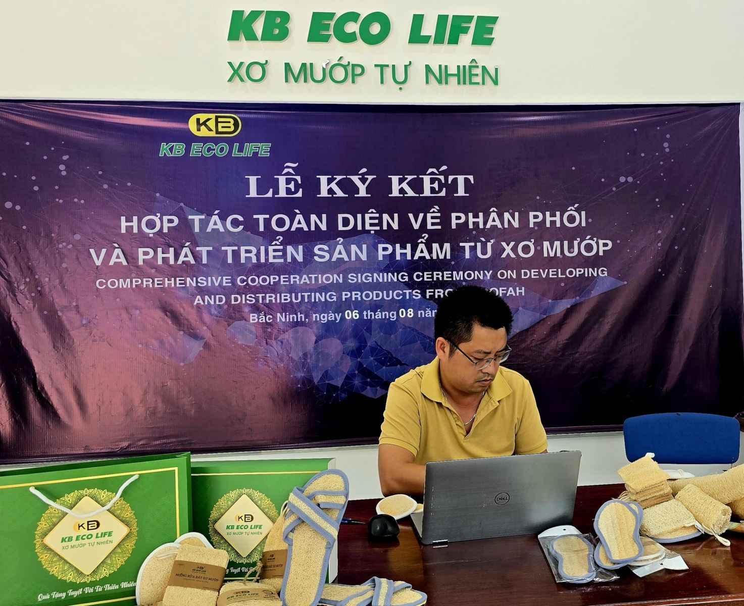 Một số sản phẩm từ xơ mướp của KB Eco Life được ưa chuộng tại thị trường Hàn Quốc, Nhật Bản, Mỹ và một số nước EU.
