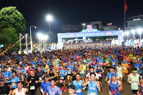 Giải VN Express ở cự ly 21 km năm nay thu hút nhiều VĐV nhất.