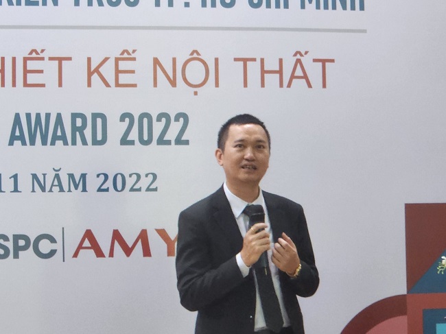 Ông Trần Tuấn Đại - Phó CTHĐQT- PTGĐ Công ty Amy Grupo chia sẻ thông tin về xu hướng vật liệu xây dựng năm 2022