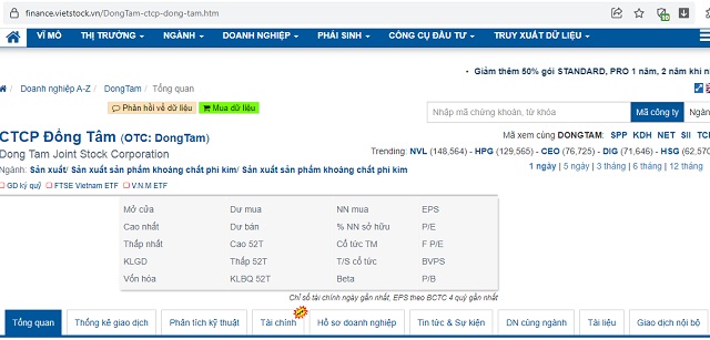 Cổ phiếu Đồng Tâm đang trong diện OTC