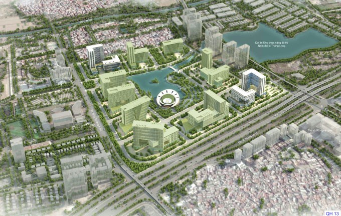  Phương án kiến trúc khu Mễ Trì .Ảnh: SPMB