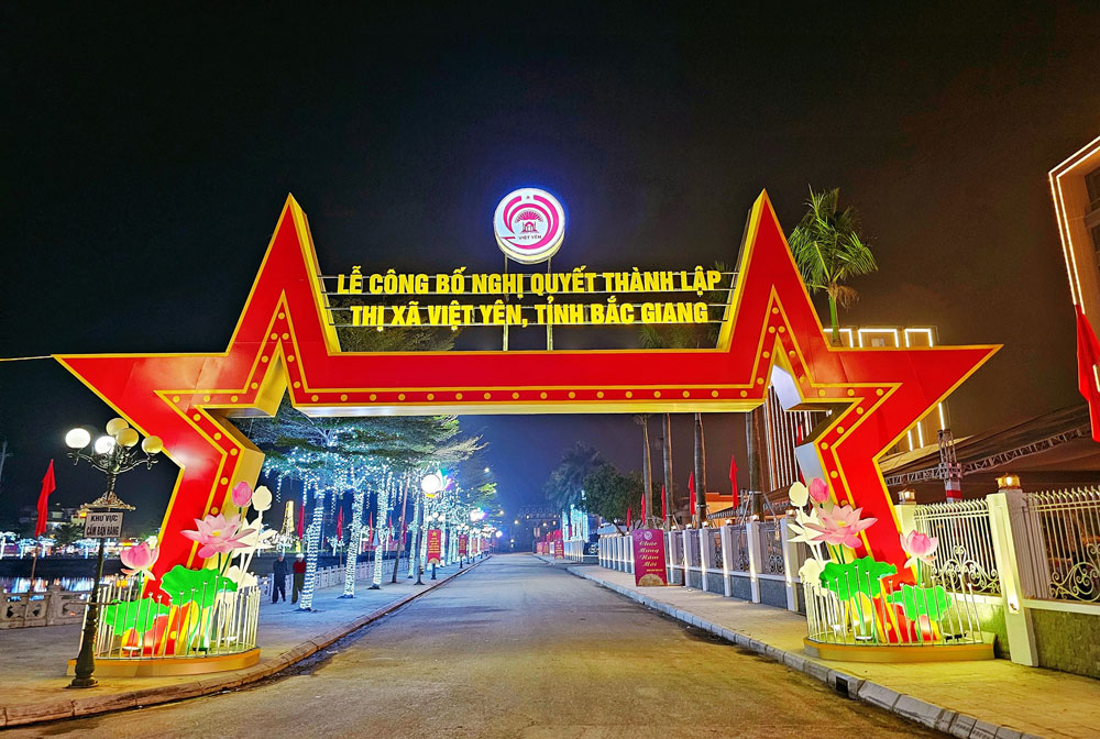 Việt Yên đã trở thành thị xã đầu tiên của tỉnh Bắc Giang.