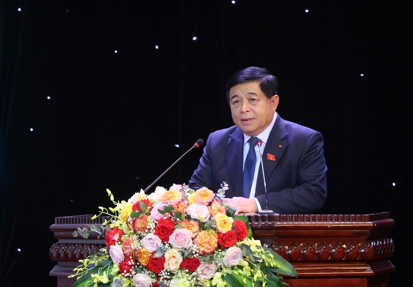 Phó Thủ tướng Chính phủ - Nguyễn Chí Dũng phát biểu tại hội nghị.