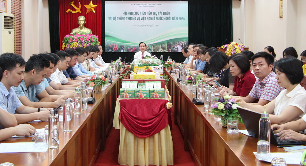 Đầu cầu hội nghị tại tỉnh Bắc Giang (Ảnh Báo Bắc Giang).