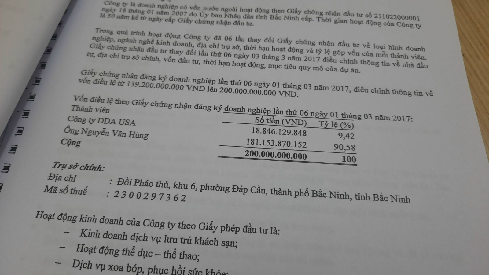 Báo cáo tài chính tại Tập đoàn Phoenix Bắc Ninh.