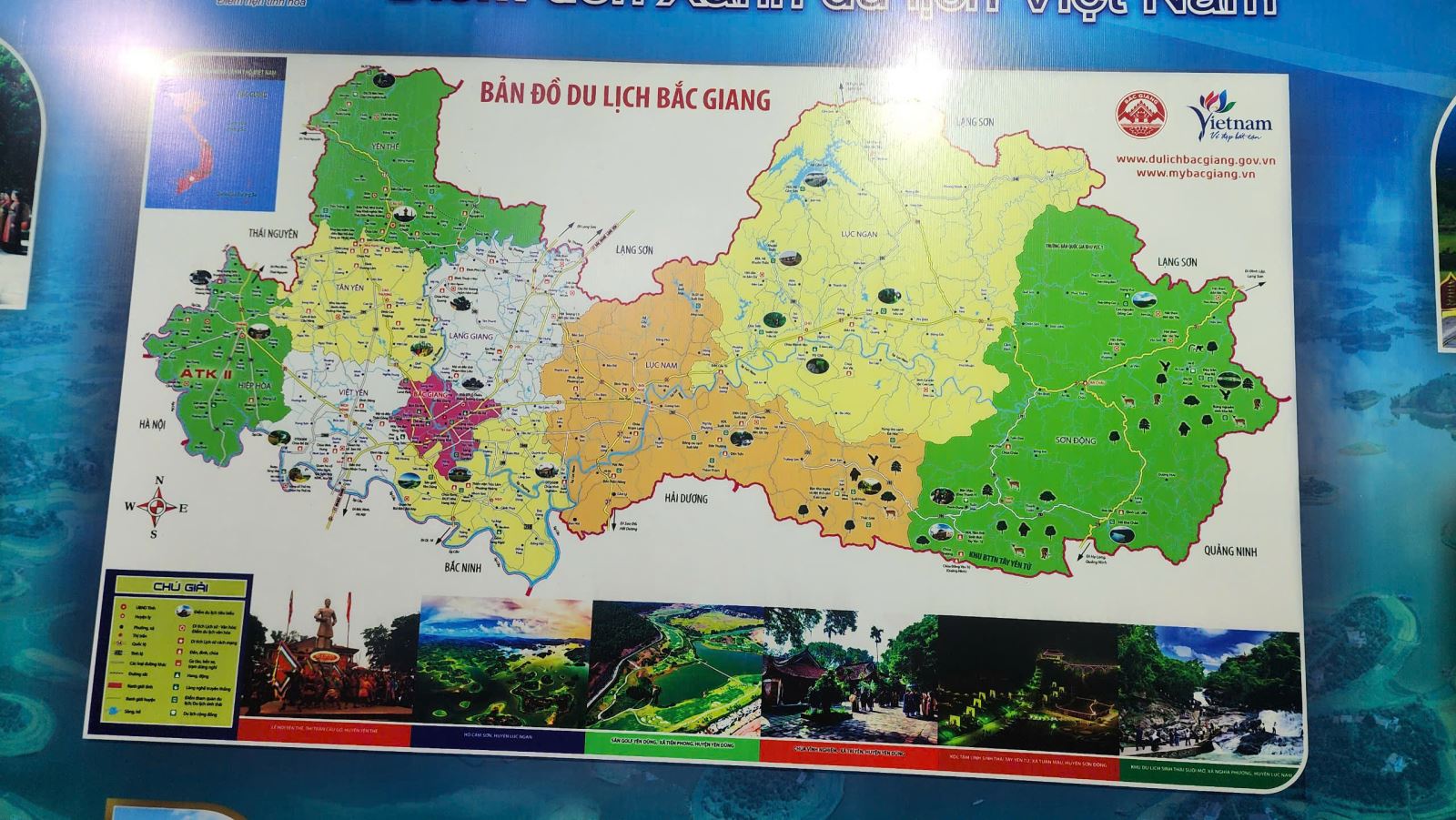 Tỉnh Bắc Giang cũng đã xây dựng bản đồ du lịch để du khách thuận tiện nắm bắt các thông tin.