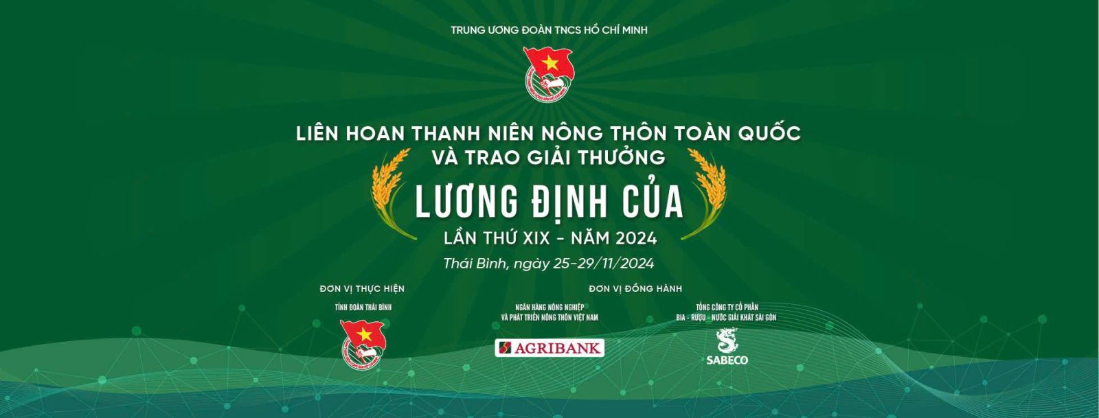 Liên hoan Thanh niên nông thôn toàn quốc và trao Giải thưởng Lương Định Của lần thứ XIX, năm 2024, có sự tham gia của đơn vị quảng cáo truyền thông Ngân hàng Nông nghiệp và Phát triển Nông thôn Việt Nam (Agribank).