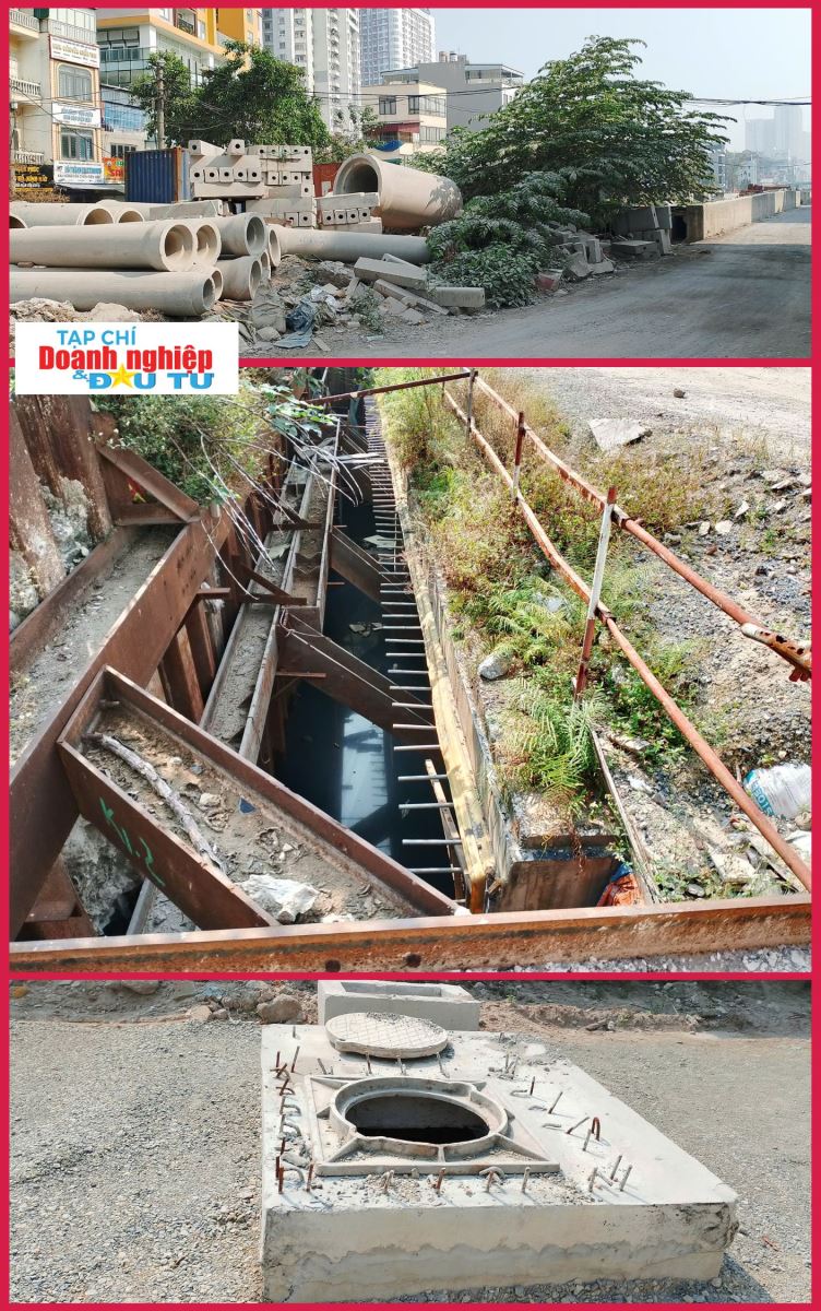 Công trường Dự án đầu tư xây dựng đường 2,5 (đoạn từ đầm Hồng đến quốc lộ 1A) do liên danh Công ty cổ phần Kinh doanh phát triển nhà và đô thị Hà Nội và Công ty TNHH Xây dựng công trình Hoàng Hà (gọi là nhà đầu tư) thi công thiếu cảnh báo an toàn./Ảnh Phạm Hùng