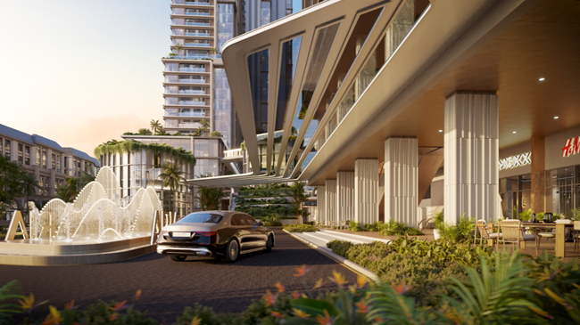 Aria Bay chào đón cộng đồng thời thượng bằng nhịp điệu thương mại ven biển hứng khởi. Với 5 retail pods và chuỗi shop kinh doanh cao cấp tại khối đế, không gian thương mại tại Aria Bay phản chiếu sự giao thoa giữa những trải nghiệm mua sắm và gu thẩm mỹ nghệ thuật tinh tế của cộng đồng thời thượng.