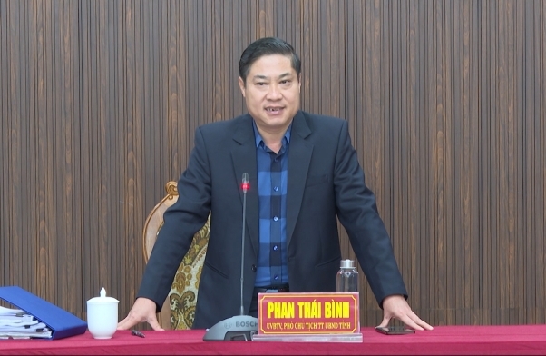 Phó Chủ tịch Thường trực UBND tỉnh Quảng Nam Phan Thái Bình phát biểu chỉ đạo tại Hội nghị