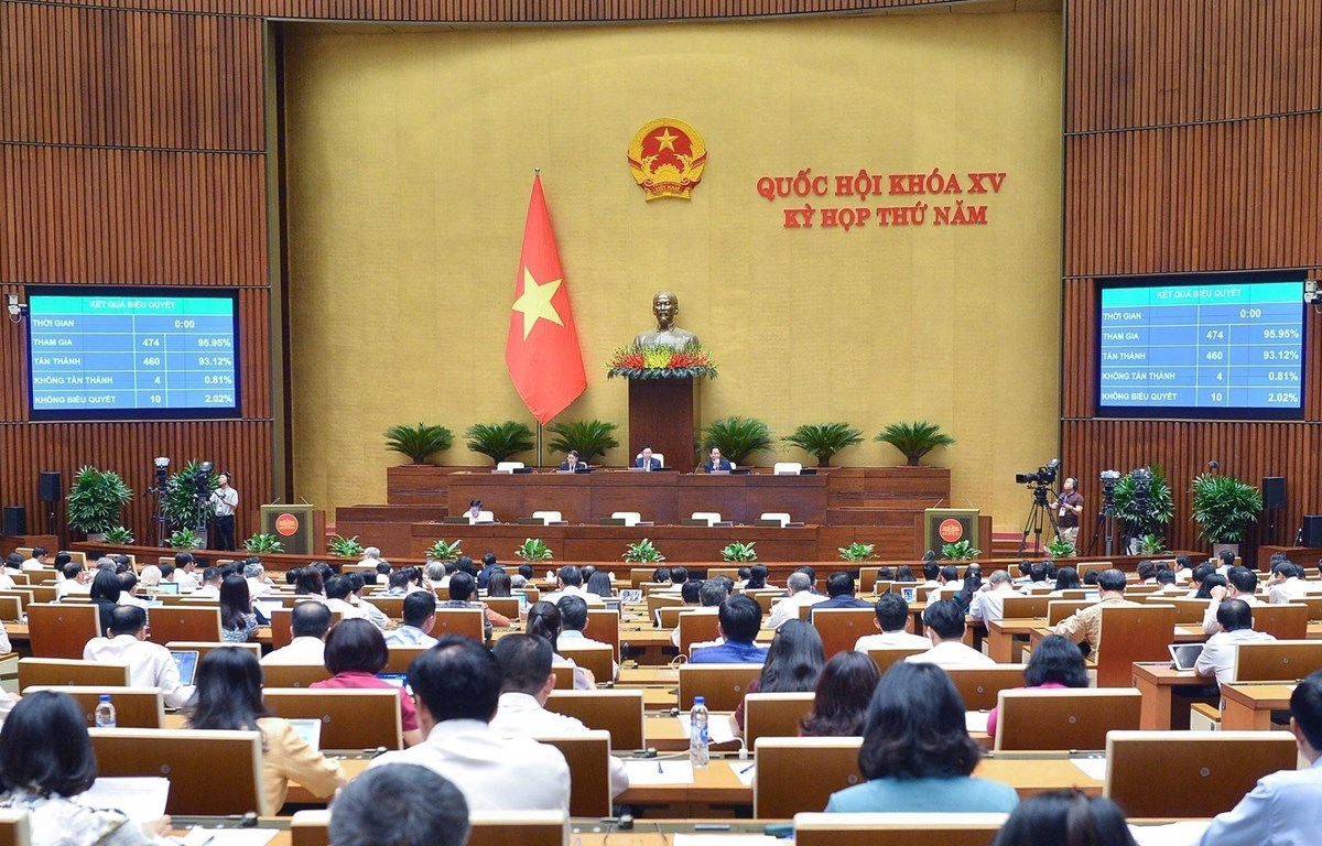 Quốc hội thông qua Luật Đấu thầu (sửa đổi). (Ảnh: Doãn Tấn/TTXVN)